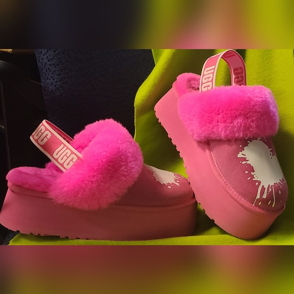 SZ 8 UGG VALENTINE FUNKETTE OLATFORM SLIPPER - Picture 2 of 5